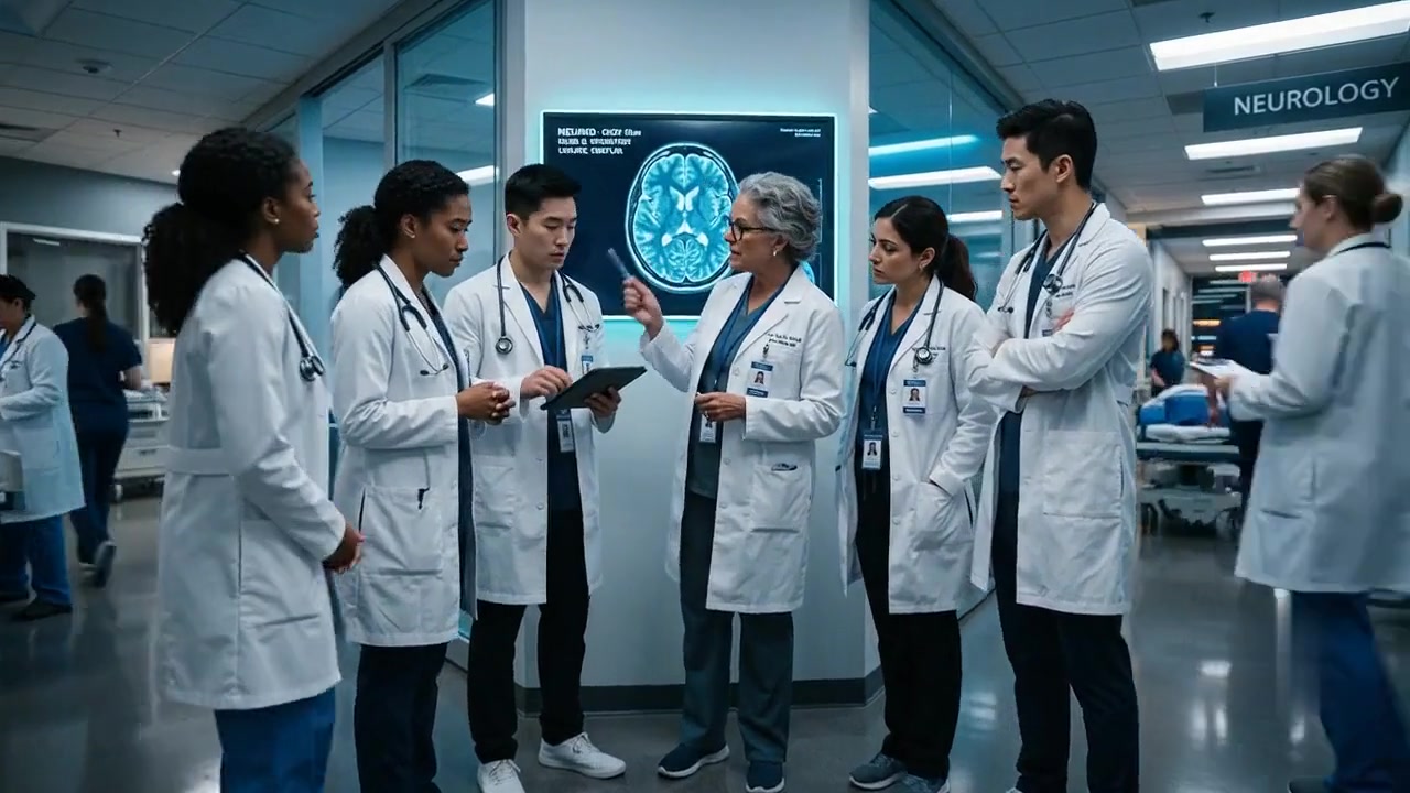 Group of clinicians discussing a case